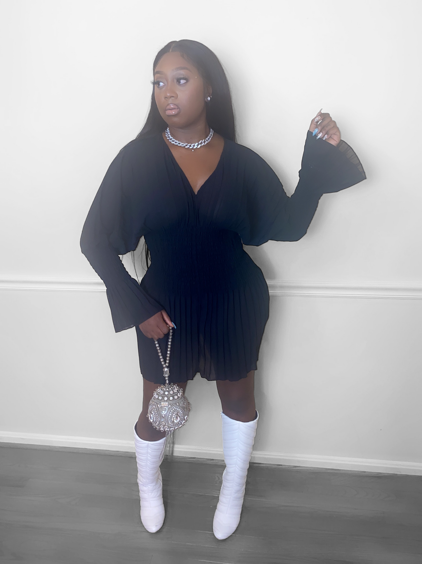 JAZZ MINI DRESS(BLACK)